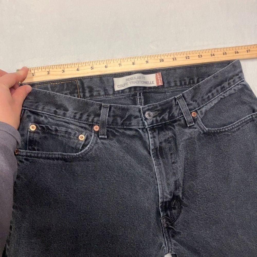 Y2K Vintage Levi's 505 Straight Jeans Men's 34x30 (Fit 32x29) Regular Fit Black